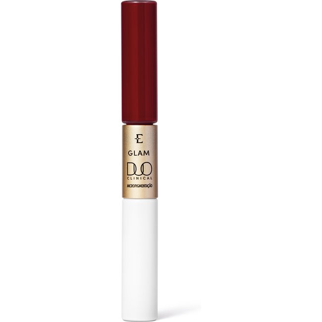 Batom Líquido Vermelho Imprescindível Eudora Glam Duo Clinical Micropigmentação 3,5g