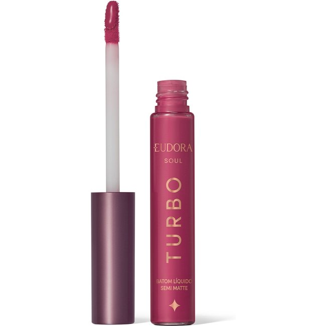 Batom Líquido Rosa Pink Turbinado Semi Mate Turbo SOUL 5ml