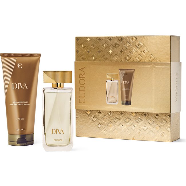 Kit Presente Diva: Desodorante Colônia 100ml + Loção Hidratante Desodorante Corporal 200ml