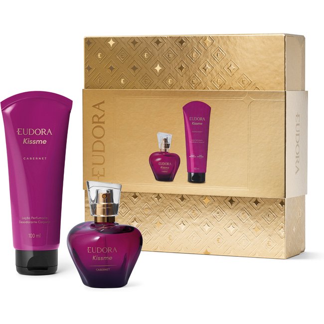 Kit Presente Natal Eudora Kiss Me Cabernet (2 itens)