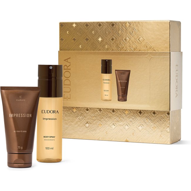 Kit Presente Impression: Gel Creme Pós Barba 75g + Desodorante Body Spray 100ml