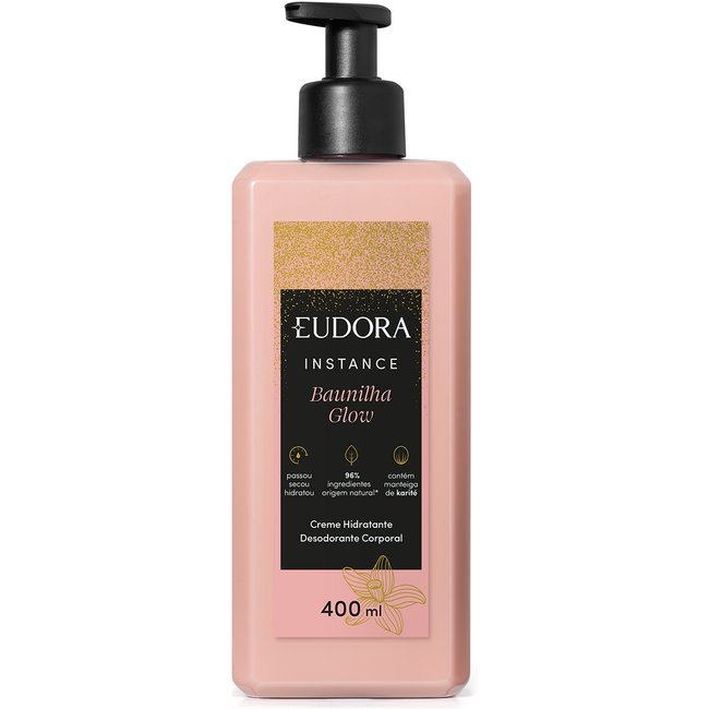Creme Hidratante Desodorante Corporal Instance Baunilha Glow 400ml