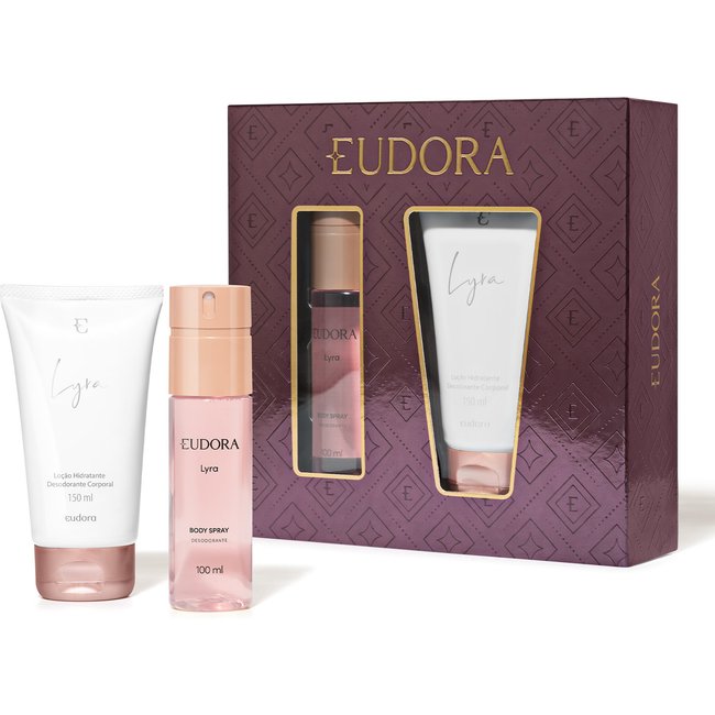 Kit Presente Dia das Mães: Body Spray Lyra 100ml + Loção Hidratante Lyra 150ml