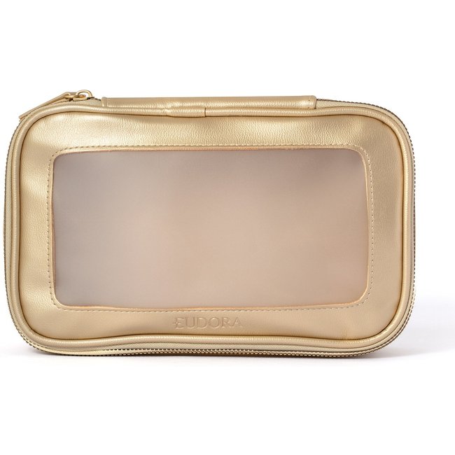 Nécessaire Dourado Transparente Eudora Collection