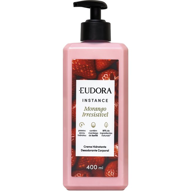 Creme Hidratante Desodorante Corporal Instance Morango Irresistível 400ml