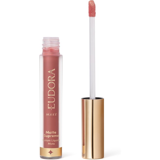 Batom Líquido Matte Supreme Eudora Rosa Nude Exclusivo 4ml