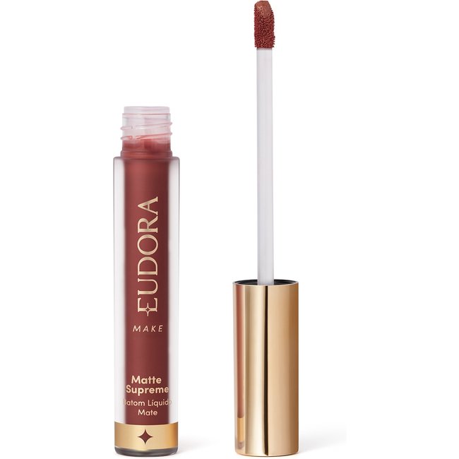 Batom Líquido Matte Supreme Eudora Marrom Nude Instinto 4ml