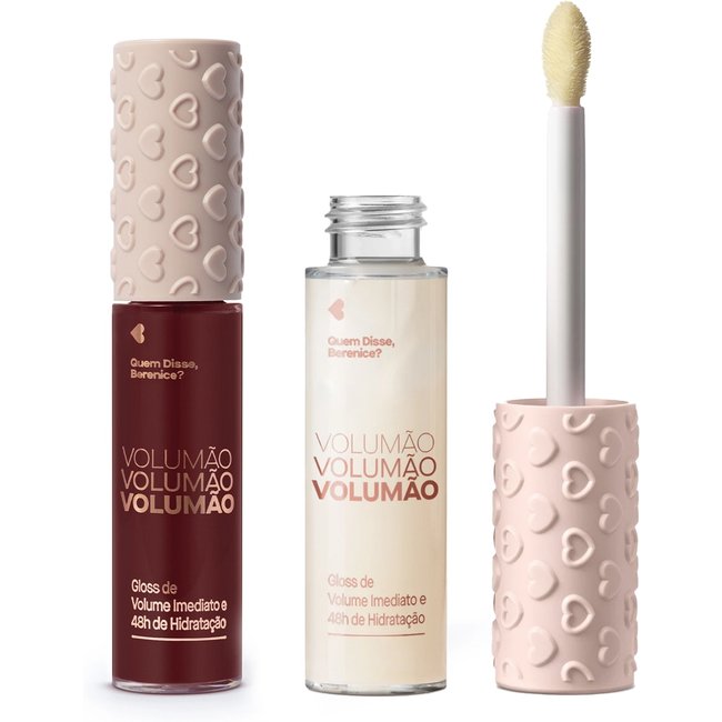 Combo Gloss Volumão Quem Disse, Berenice?: Gloss Labial Incolor 9,5 ml + Gloss Labial Cereja 9,5ml