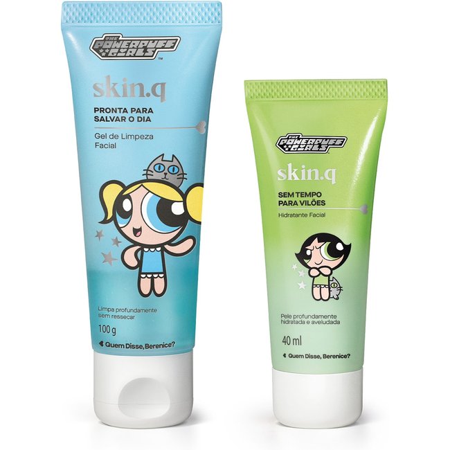 Combo QDB As Meninas Super Poderosas: Gel de Limpeza Facial 100g + Hidratante Facial 40ml