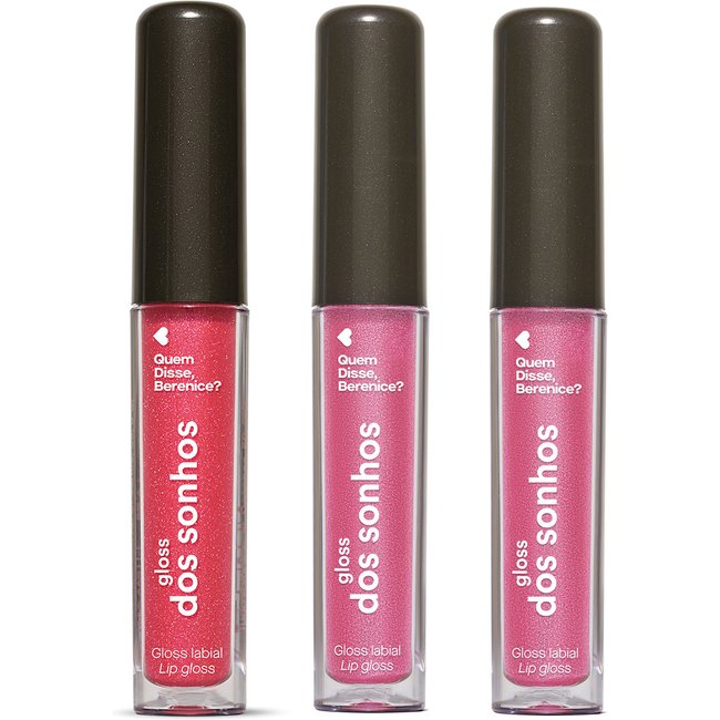Combo Gloss Dos Sonhos Quem Disse, Berenice?2 itens Rosa Rosadex 4ml + Rosa Cerejex 4ml