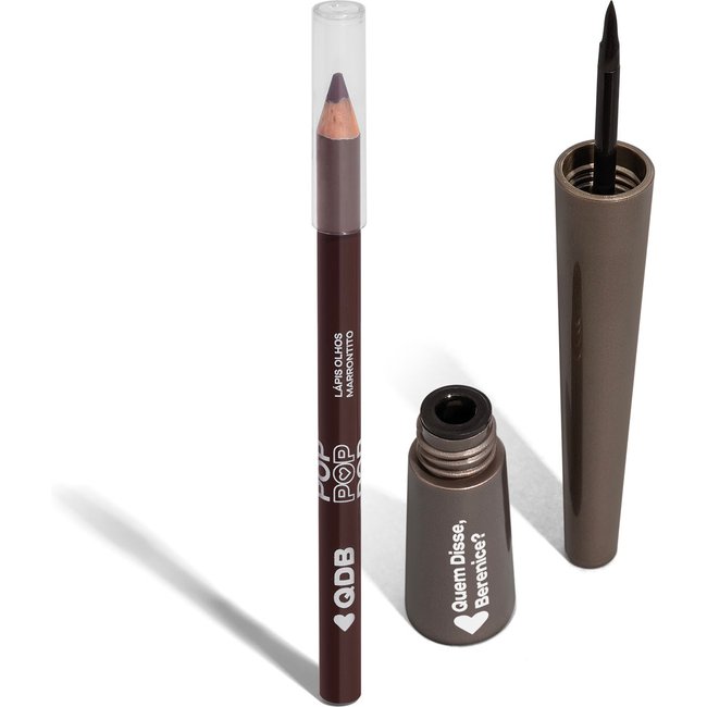 Combo Quem Disse, Berenice? :Delineador Líquido Pretolino 2,5ml + Lápis Olhos Marronlito 1,2g