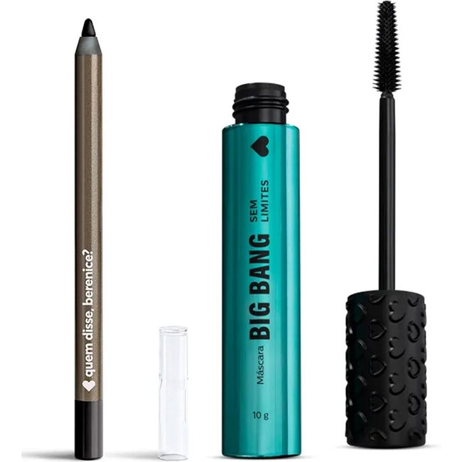 Combo Quem Disse, Berenice?: Máscara De Cílios Big Bang 10g+ Lápis Olhos Preto 1,2g