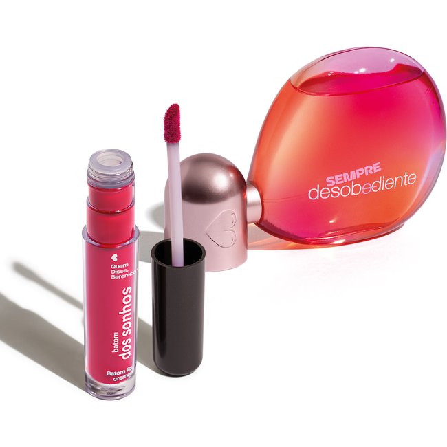 Combo Sempre Desobediente Eau De Parfum 100ml + Batom Líquido Cremoso Rosa Roxite 4ml