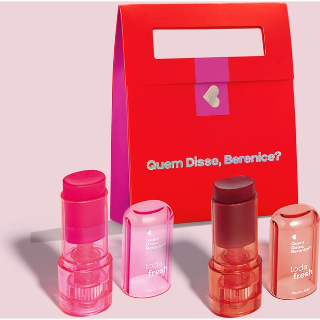 Combo Presente Toda Fresh: Blush Jelly Bordô 5g + Blush Jelly Rosa 5g + Sacola Presenteável
