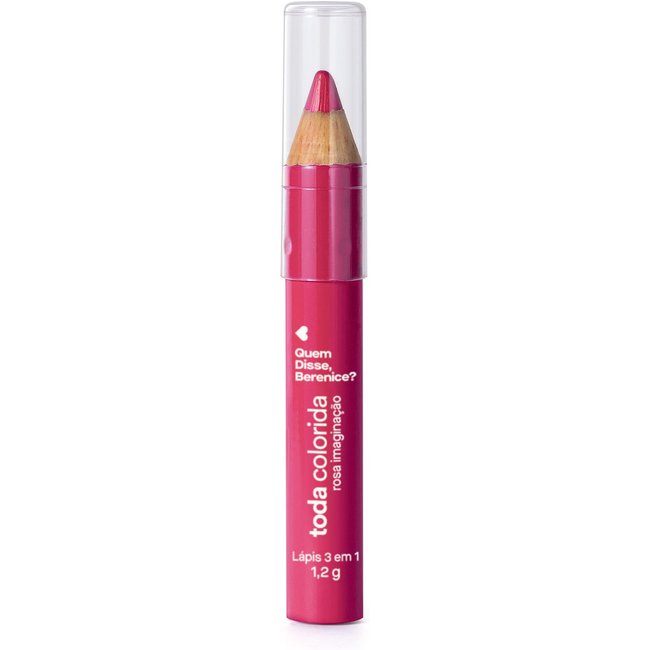 Lápis Multifuncional 3 Em 1 Rosa Imaginação Toda Colorida Quem Disse, Berenice? 1,2g