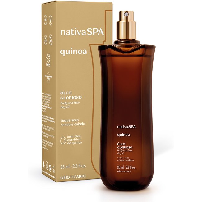 Óleo Multifuncional Glorioso Corpo e Cabelos Nativa SPA Quinoa 85ml