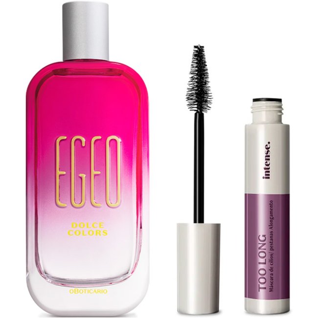 Egeo Dolce Colors Desodorante Colônia 90ml + Máscara de Cílios Too Long Intense 11g