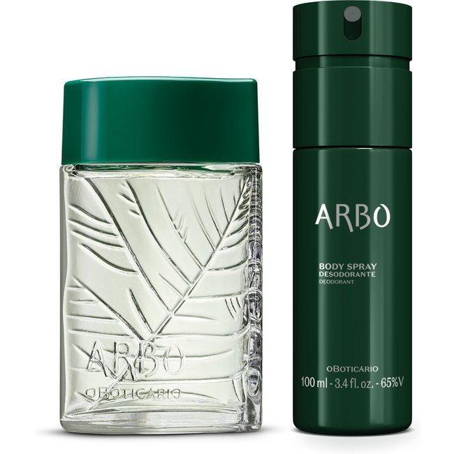 Combo Presente Arbo: Desodorante Colônia 100ml + Body Spray Desodorante 100ml