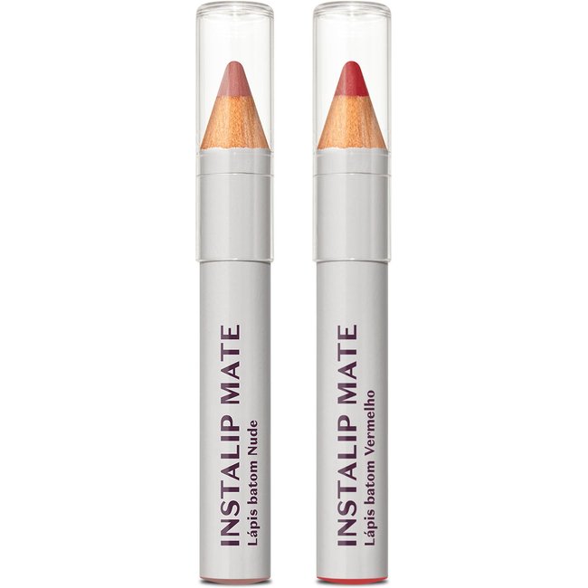 Combo Intense: Lápis Batom Vermelho 1,2g + Lápis Batom Nude 1,2g