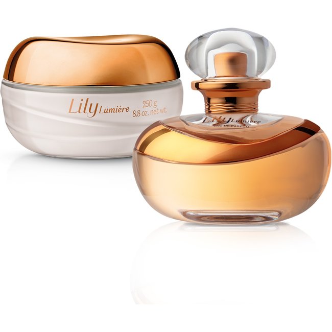 Combo Lily Lumière: Eau De Parfum 75ml + Creme Acetinado Hidratante Desodorante Corporal 250g