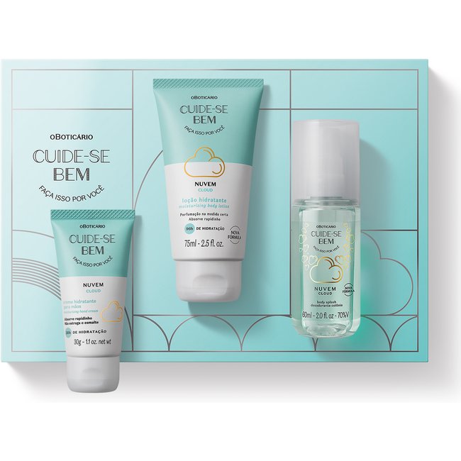 Mini Kit Presente Cuide-se Bem Nuvem (3 Itens)