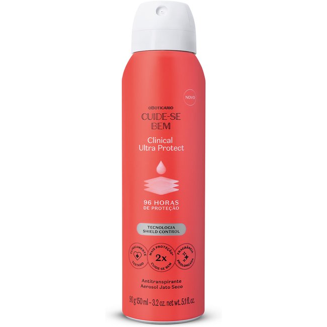 Desodorante Antitranspirante Aerosol Cuide-se Bem Clinical Ultra Protect 90g/150ml