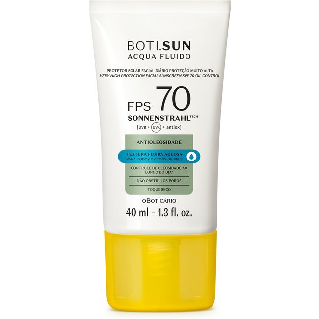 Protetor Solar Facial Antioleosidade FPS70 Boti.Sun Acqua Fluido 40ml