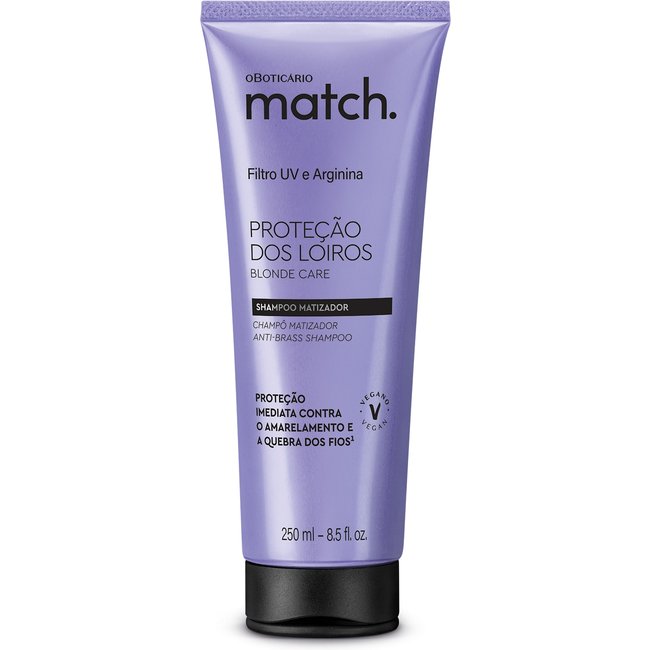 Shampoo Matizador Match. Proteção dos Loiros 250ml