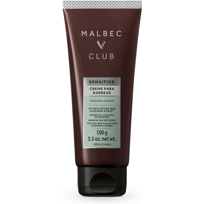 Creme para Barbear Malbec Club Sensitive 100g