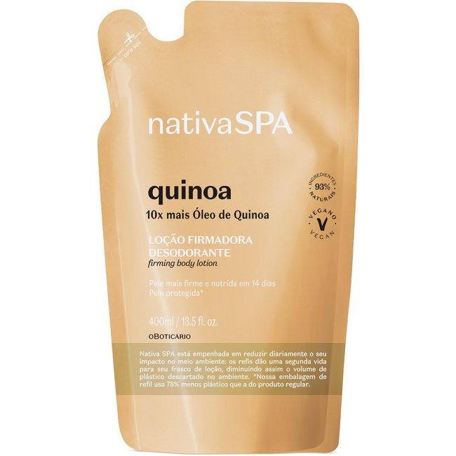 Refil Loção Firmadora Desodorante Hidratante Corporal Nativa SPA Quinoa 400ml