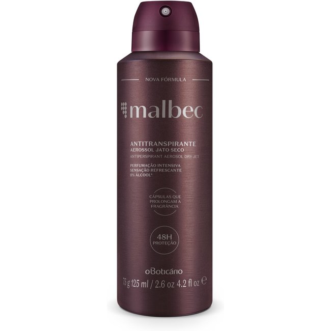 Desodorante Antitranspirante Malbec Aerossol 75g/125ml