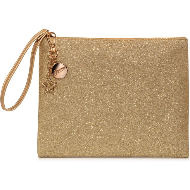 Nécessaire Dourado Com Alça Glamour