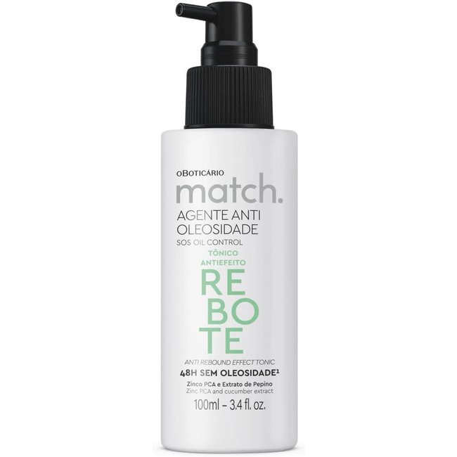 Tônico Capilar Antiefeito Rebote Match Agente Antioleosidade 100ml
