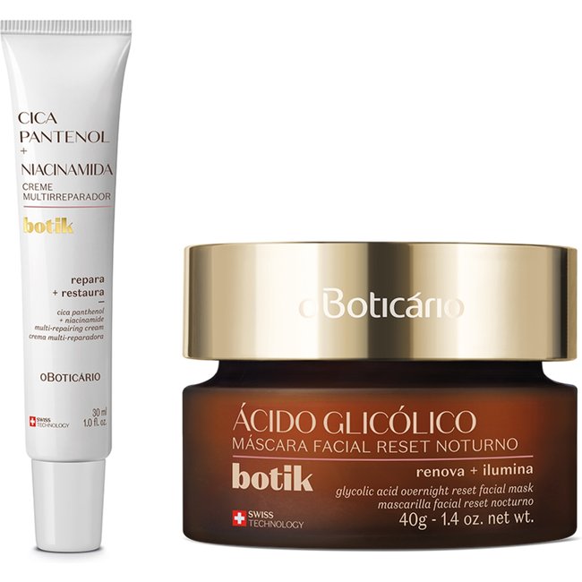 Combo Botik: Creme Multirreparador 30ml + Máscara Facial Noturna 40g