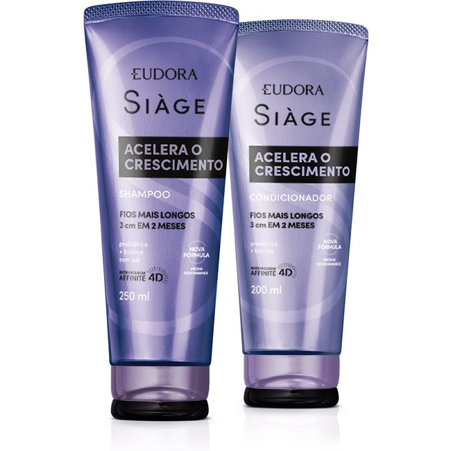 Combo Siàge Acelera o Crescimento: Shampoo 250ml + Condicionador 200ml