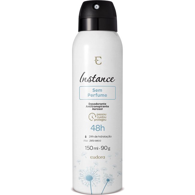 Desodorante Antitranspirante Aerossol Sem Cheiro Instance 150ml/90g
