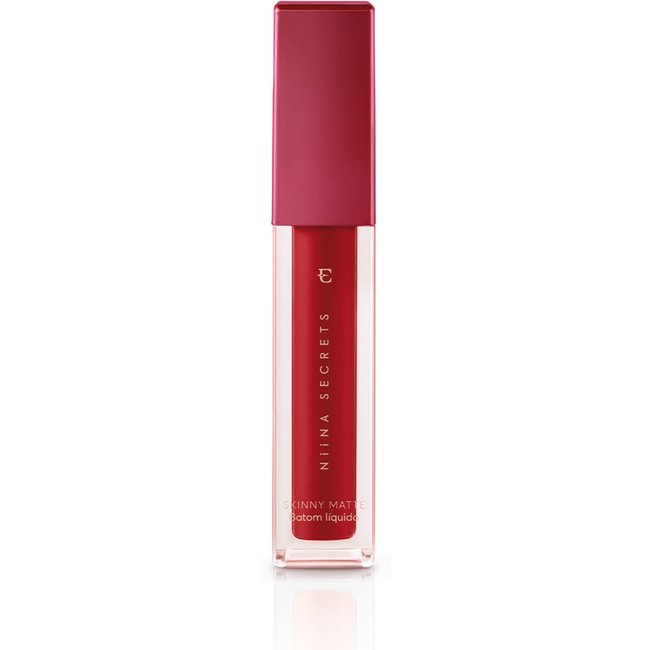 Batom Líquido Vermelho Hibisco Niina Secrets Skinny Matte 5ml