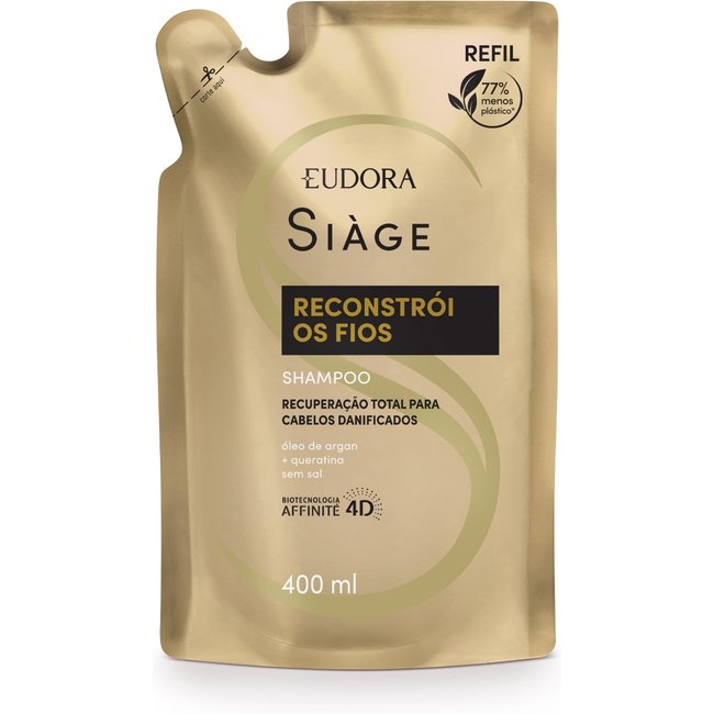 Refil Shampoo Siàge Reconstrói os Fios 400ml