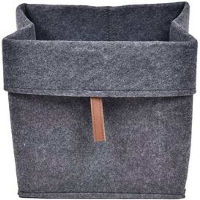 Cesto Stocker em Tecido 21cm Kenya Cinza
