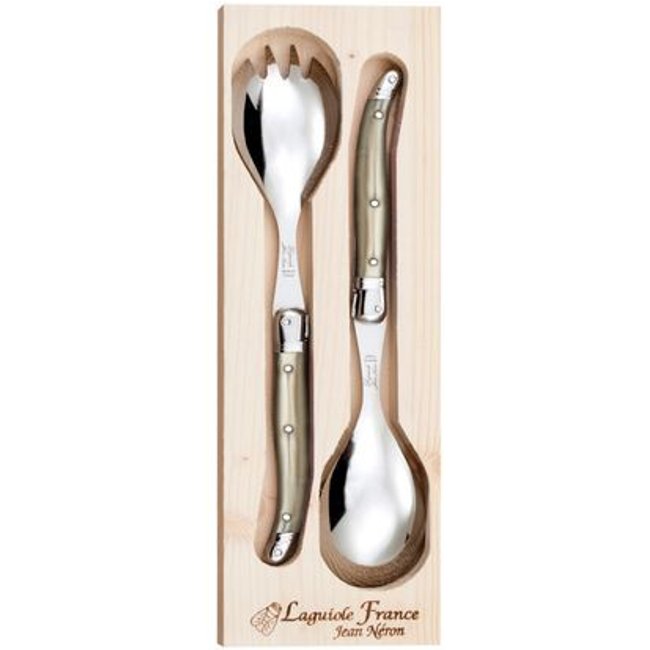 2 Talheres para Salada em Inox Laguiole Champagne