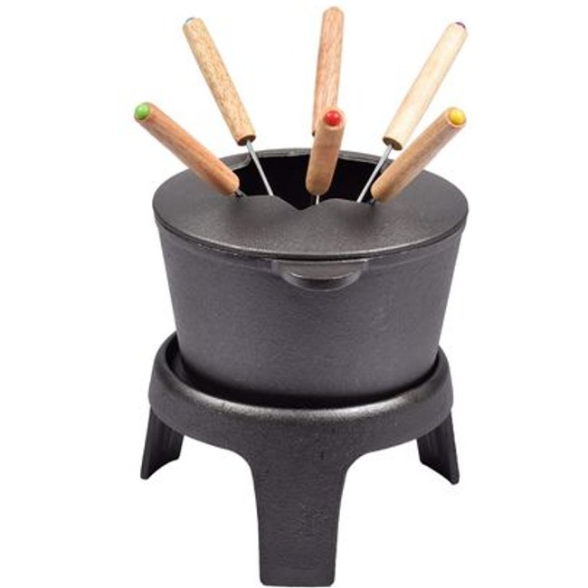 Fondue 11 Peças em Ferro 26cm L’Hermitage Preto