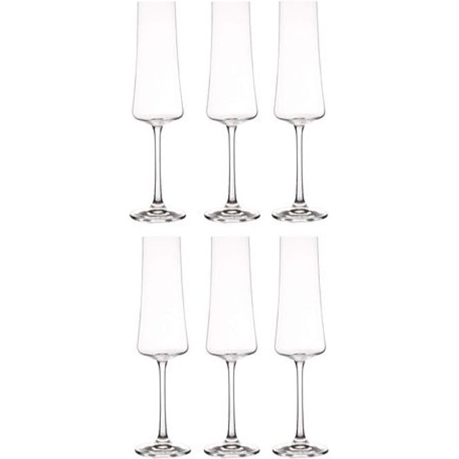 6 Taças para Champanhe Xtra em Cristal 210ml Bohemia
