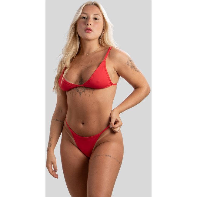 Biquíni Diluxo Fita Marquinha Fio Dental Verão Moda Praia Vermelho