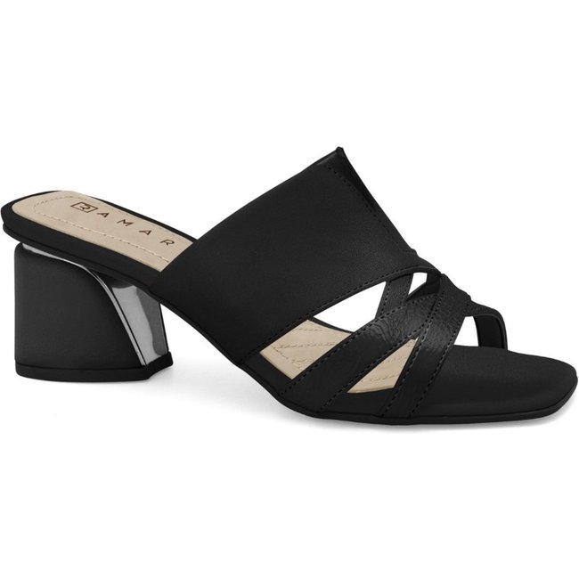 Tamanco Feminino Preto Salto Médio Bloco Ramarim 2528101-4