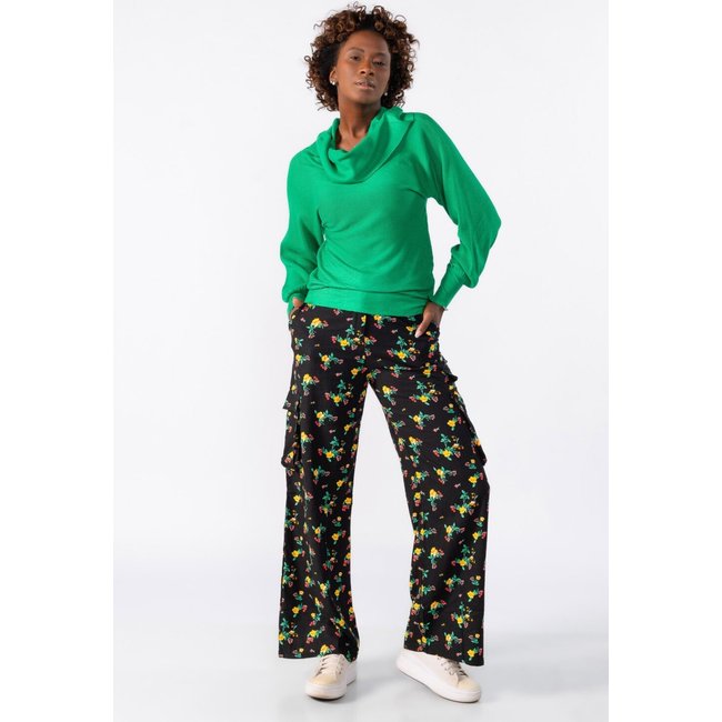 Blusa Lamis cacharrel e manga bufante Verde