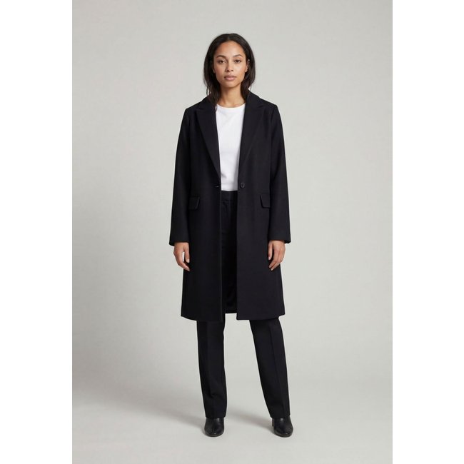 Sobretudo Feminino Facinelli Lã Batida Preto