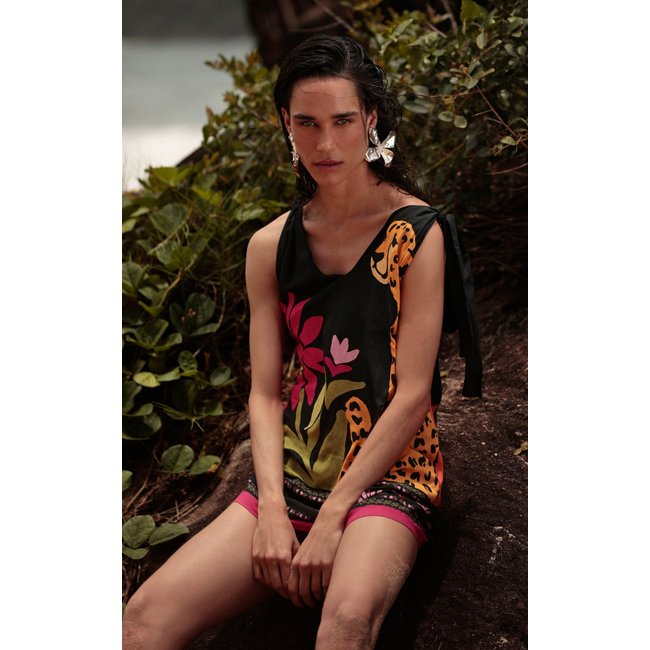 Vestido Curto Viscose Instinto Floral SP1655BQ