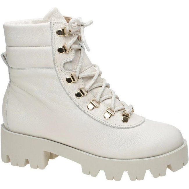 Bota Off White Couro Cano Curto Tabita 10333081
