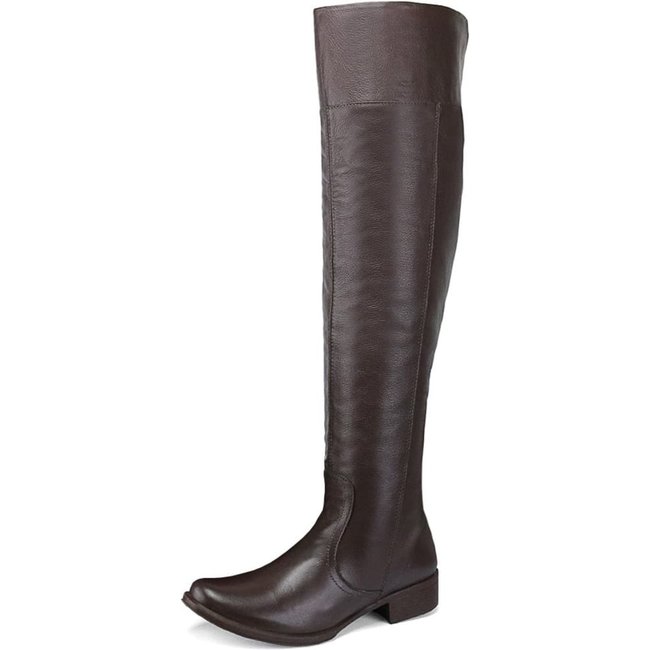 Bota Clube do Sapato de Franca Over The Knee Ancara Café