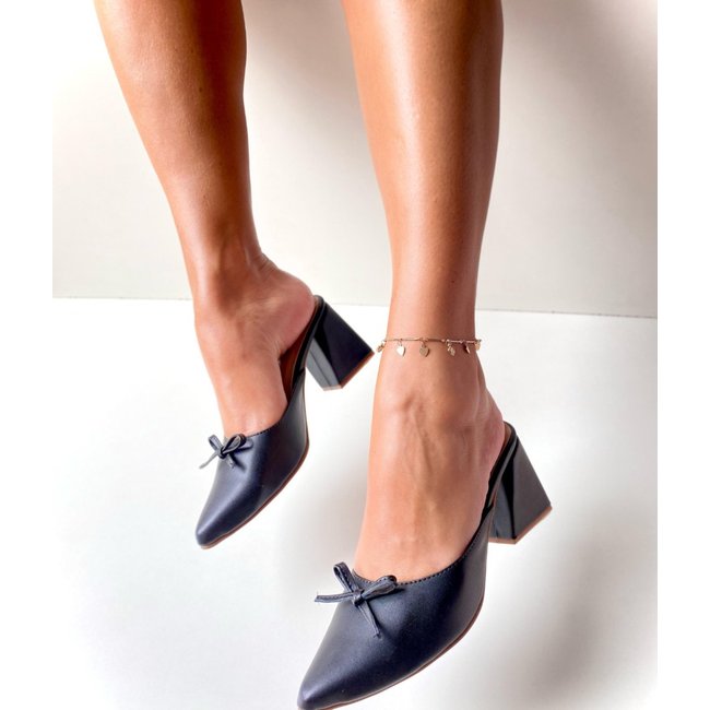 Mule Delazari Salto Bloco Preto